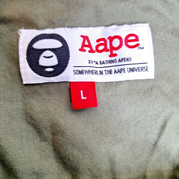 A Bathing Ape Brand " The Camo Ape" button-down short sleeve unity shirt size L. - Picture 11 of 16